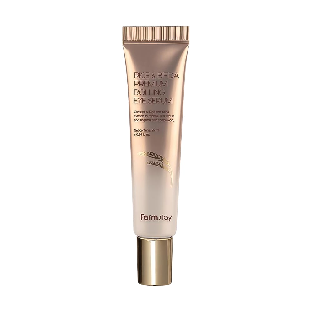 Роликова сироватка для шкіри навколо очей FarmStay Rice &amp; Bifida Premium Rolling Eye Serum з рисом та біфідою, 25 мл